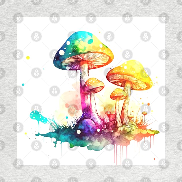 MUSHROOMS WATER COLOR by AMOS_STUDIO